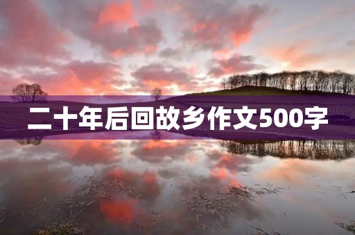 二十年后回故乡作文500字 二十年后回故乡作文500字