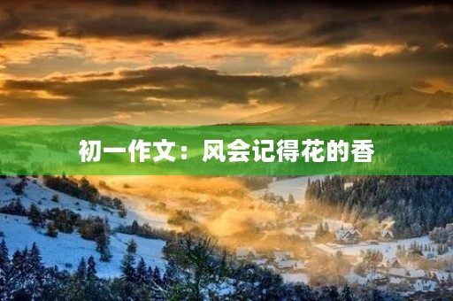 初一作文:风会记得花的香 初一作文:风会记得花的香