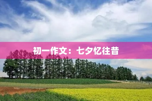 初一作文:七夕忆往昔 初一作文:七夕忆往昔