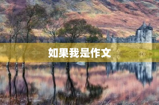 如果我是作文