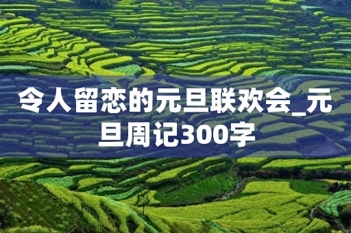 令人留恋的元旦联欢会_元旦周记300字 令人留恋的元旦联欢会_元旦周记300字