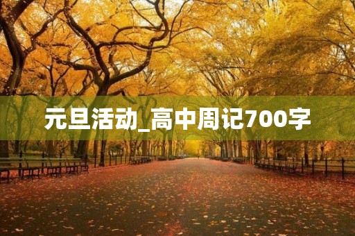 元旦活动_高中周记700字