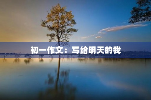 初一作文：写给明天的我