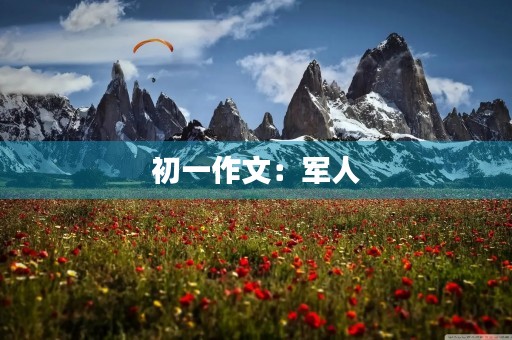初一作文：军人