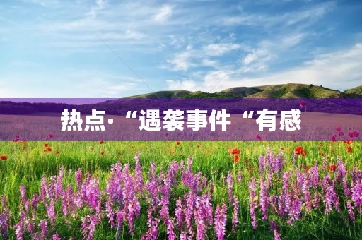 热点·“遇袭事件“有感