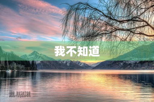 我不知道