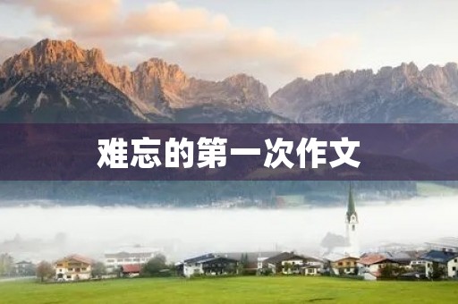 难忘的第一次作文