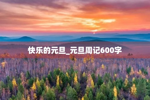 快乐的元旦_元旦周记600字