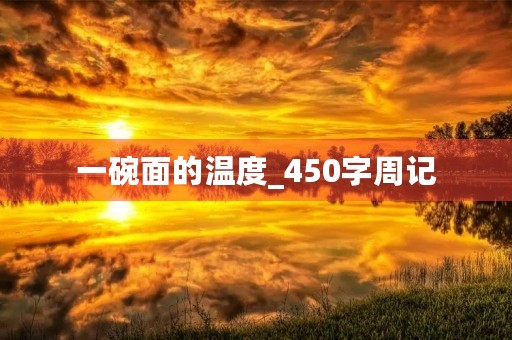一碗面的温度_450字周记 一碗面的温度_450字周记