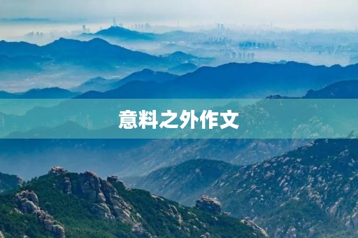 意料之外作文 意料之外作文
