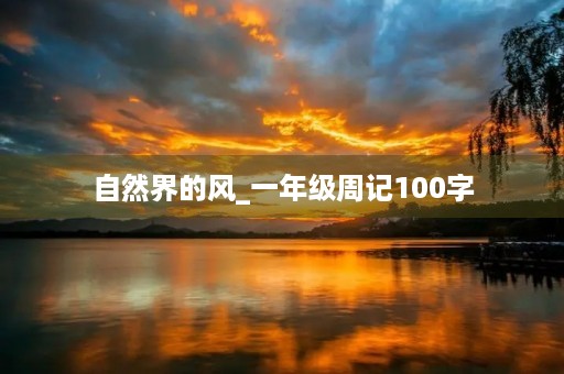 自然界的风_一年级周记100字