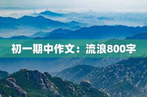 初一期中作文:流浪800字 初一期中作文:流浪800字