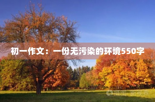 初一作文：一份无污染的环境550字