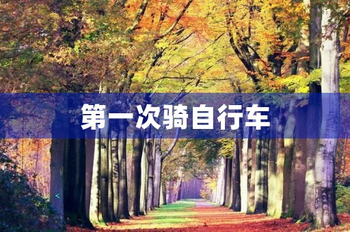 第一次骑自行车 第一次骑自行车