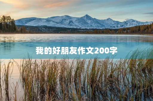我的好朋友作文200字 我的好朋友作文200字