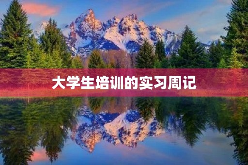 大学生培训的实习周记 大学生培训的实习周记