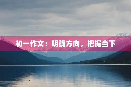 初一作文:明确方向,把握当下 初一作文:明确方向,把握当下